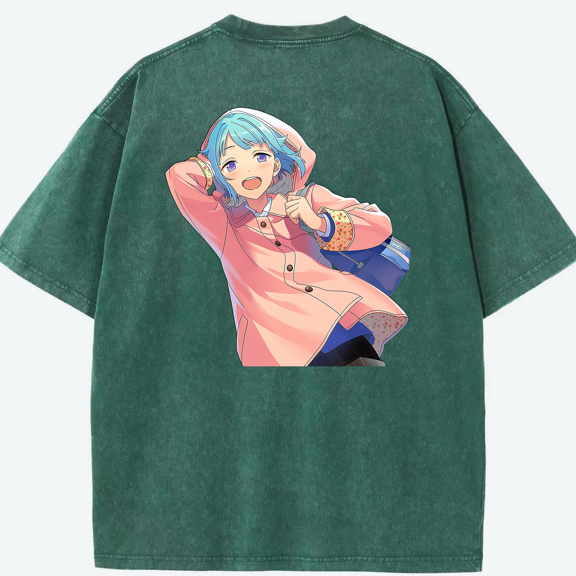 （画像用） あんさんぶるスターズ! Ensemble Stars 綿100% ヴィンテージ風 半袖Tシャツ（背面プリント）